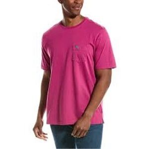 Tommy Bahama Men's Bali Sky Crewneck Pocket T-Shirt in Very Berry